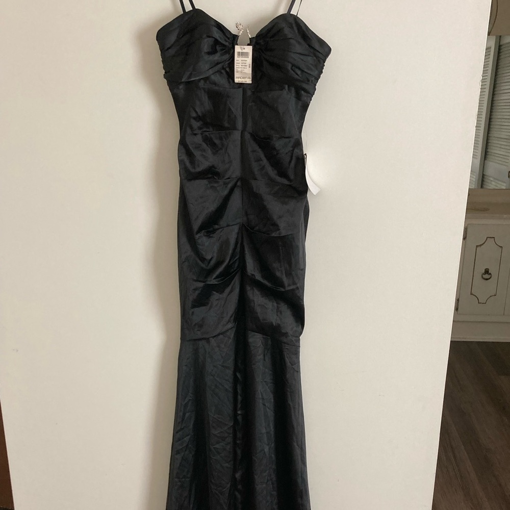 Beautiful long black dinner or prom dress.